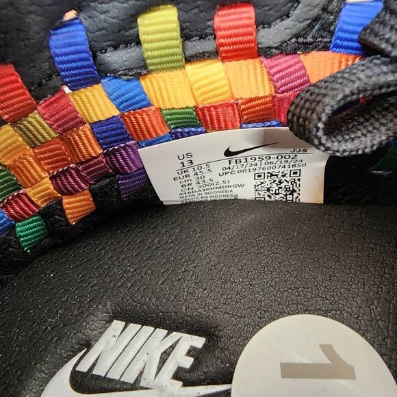 Nike Air Footscape Woven Rainbow Black Multicolor Women’s Size 13 FB1959-002 Ret - Picture 7 of 7